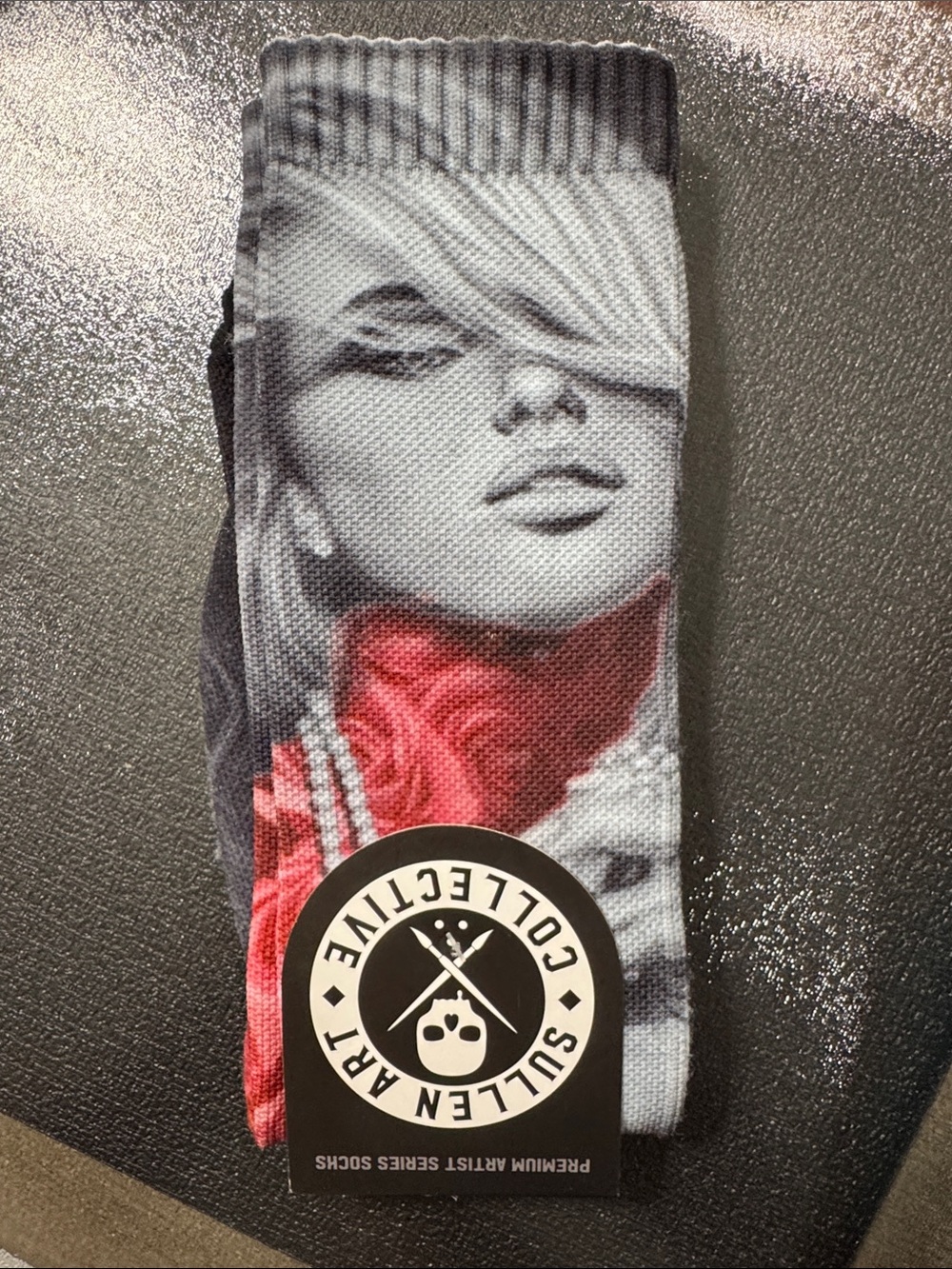 SULLEN ART COLLECTIVE  Women's Graphic Socks - Black, Gray & Red